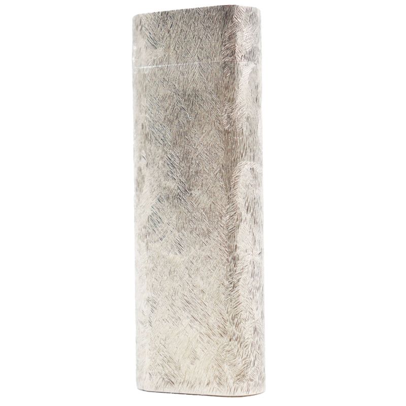 Cartier Oval All-over Pattern Roller Type Smoking Goods Gas Lighter Silver