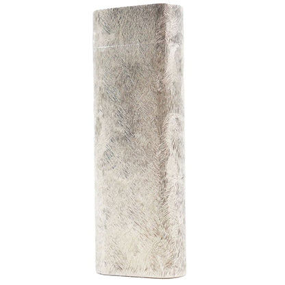 Cartier Oval All-over Pattern Roller Type Smoking Goods Gas Lighter Silver