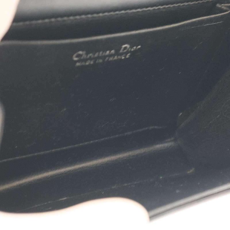 Christian Dior CD Metal Leather Chain Bag Black