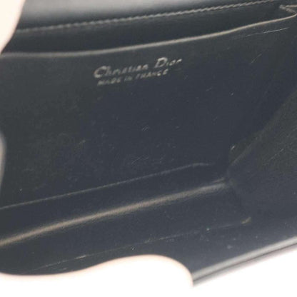 Christian Dior CD Metal Leather Chain Bag Black