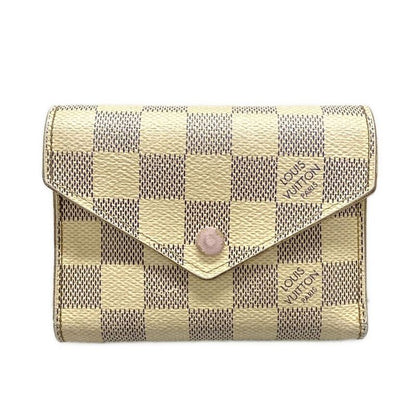 Louis Vuitton Damier Portefeuille Victorine N64022 Threefold Wallet With