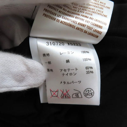 Gucci 310720 Ribbon Design Silk Wrap Dress Black M Hanger Genuine