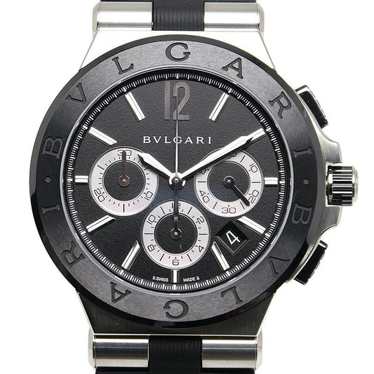 Bulgari Diagono Chronograph Dg42scch Automatic Black Dial