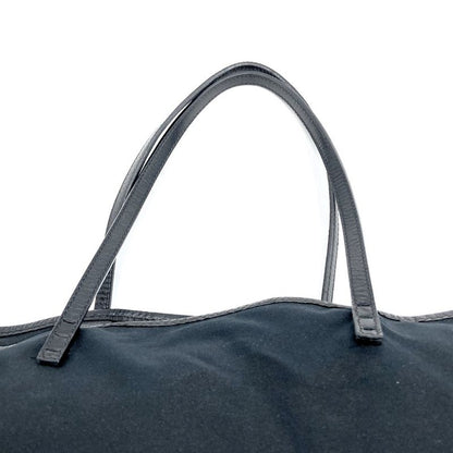 Fendi Tote Handbag Shoulder Bag With Pouch Nylon Leather Black Ladies Men