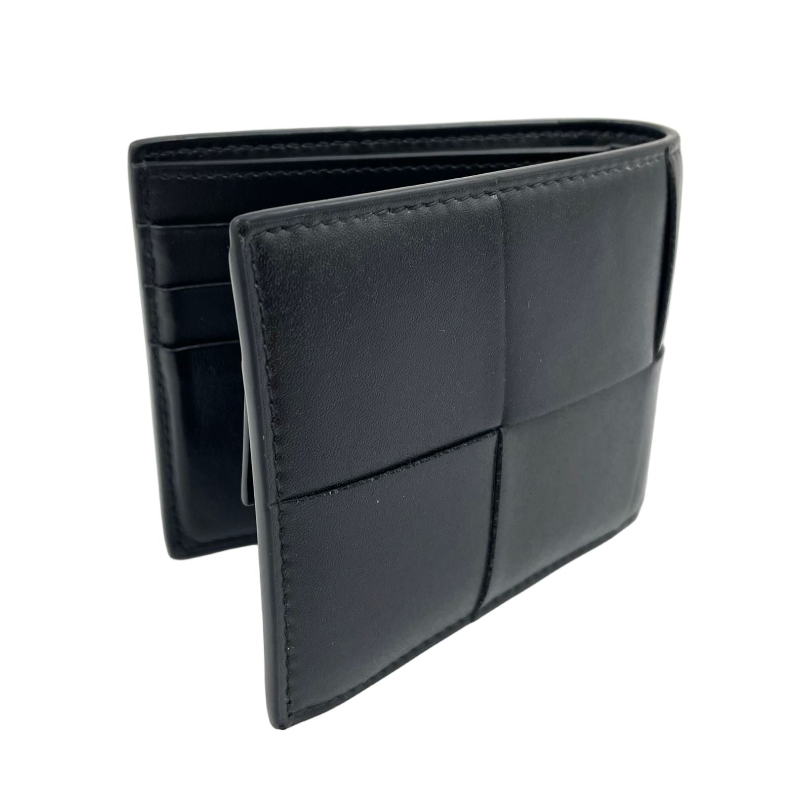 Bottega Veneta Cassette with Coin Pass Bifold Leather Black Wallet — view 2
