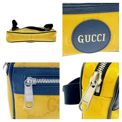Gucci 631341 527066 Nylon GG Pattern Off the Grid Body Bag Yellow 404077 Body