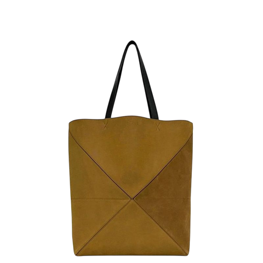 Loewe Tote Bag Folded Tote XL Brown Puzzle