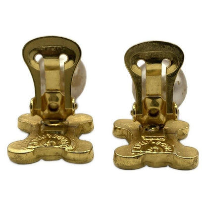 Celine Earrings - Gold And Ivory Macadam