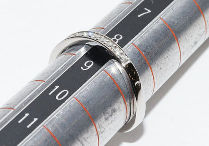 Chanel Half Eternity Ring Pt950 With 19 Diamonds (approx 019ct) Ribbon De Chanel