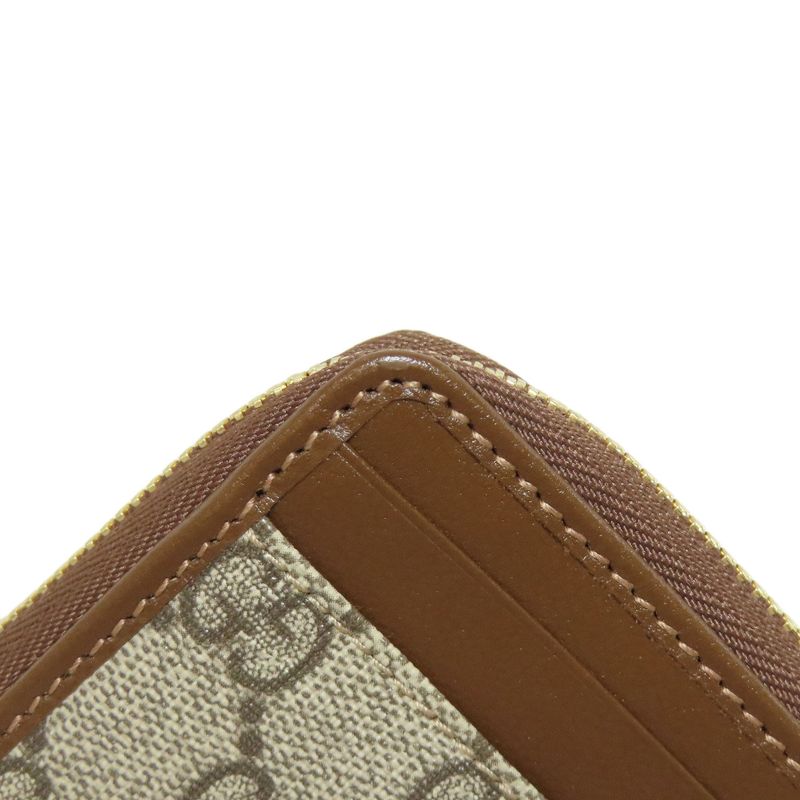 Gucci 700691 GG Supreme Card Case PVC Leather Ladies