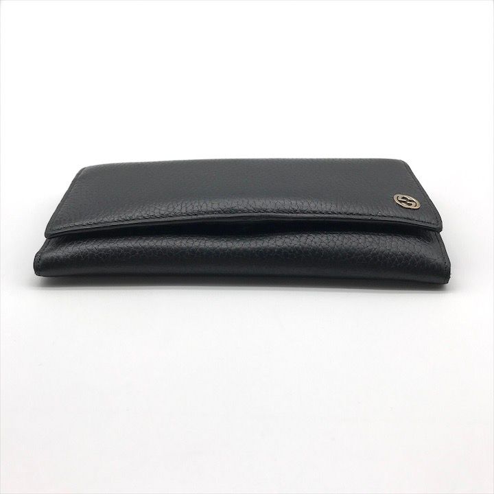 Gucci Inter Locking Leather Bifold Wallet Black