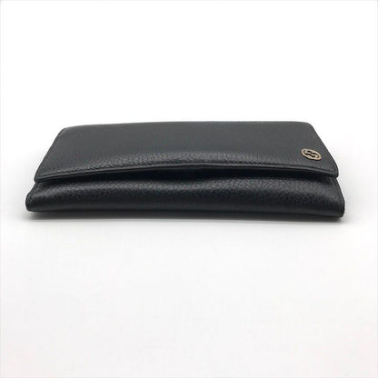 Gucci Inter Locking Leather Bifold Wallet Black