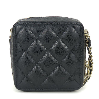 Chanel Shoulder Bag Matelasse Leather Black Gold Hardware Mini Bag 22A Coco