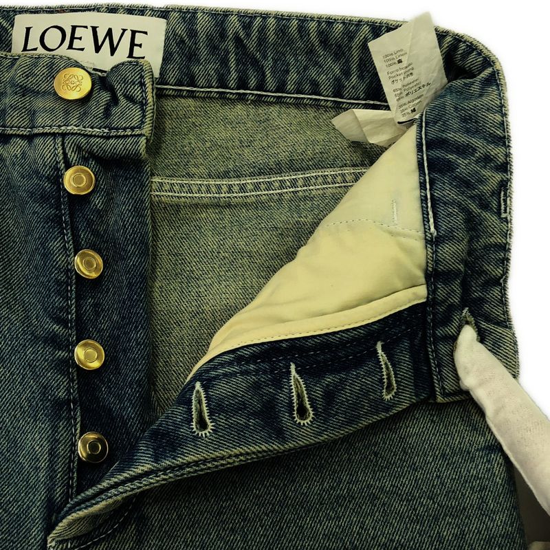 Loewe Embroidery Fisherman Denim Pants S2192110ib Indigo Blue 32
