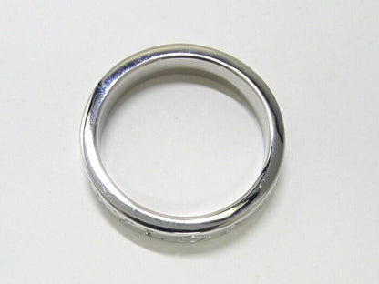 Bvlgari Ring Double Logo Bvlgari 750wg 18K White Gold White Togo Old Diamond