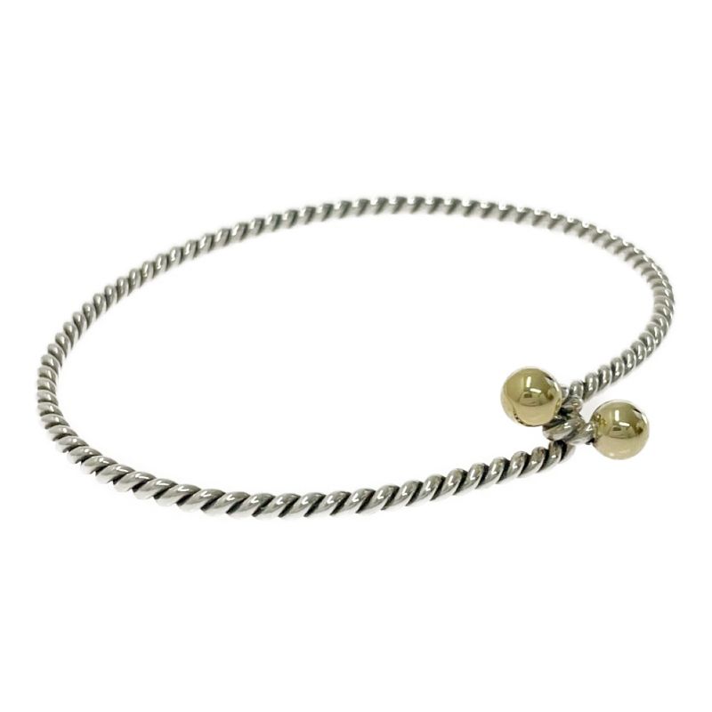 Tiffany & Co Silver Hook and Eye Twisted Bracelet 6.4g 925 750 Engraved 448912