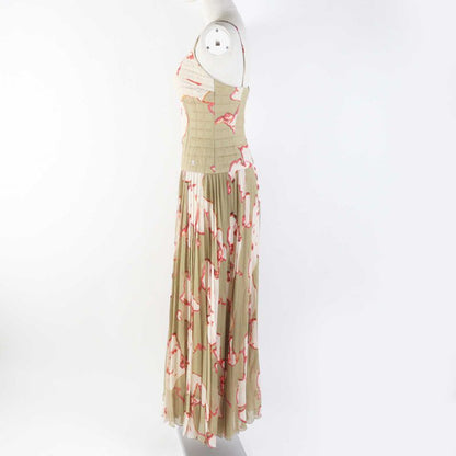 CHANEL Vintage 00S P15722 Gabrielle 100% Silk Face/face Pattern With Coco Mark