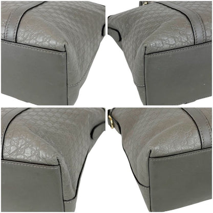 Gucci Micro Shimmer Leather Mini Tote Bag Shoulder Bag 2WAY Light Gray Leather