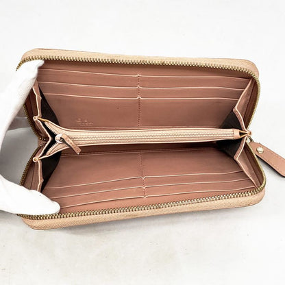 Gucci Long Wallet Micro Guccissima 449391 Leather Pink Chien Pan Gold Hardware