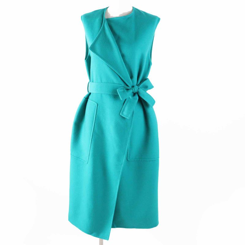 Hermes 24SS 4e0177dc 100% Cashmere Serie Button Belt Wrap Long Gilet/vest