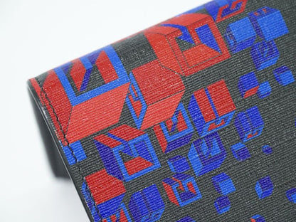 Authentic Gucci Square G Space Fold Wallet Compact Wallet PVC Black Red Blue