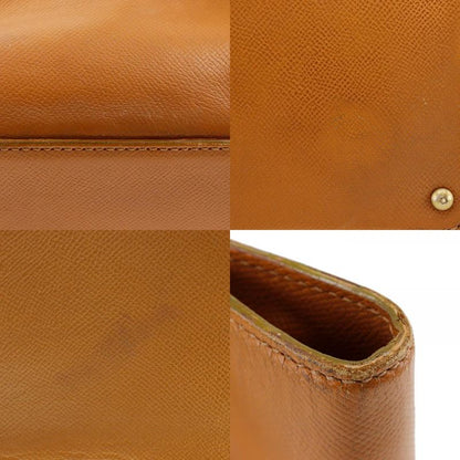 Chanel Logo Charm Leather Brown Women's Tote Bag