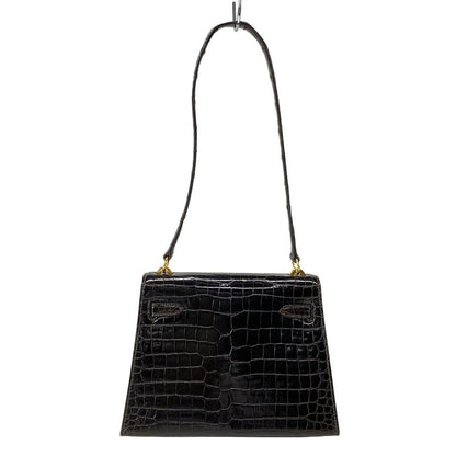 Hermes Shoulder Bag Mini Kelly Dark Brown Outer Stitching/gold Hardware