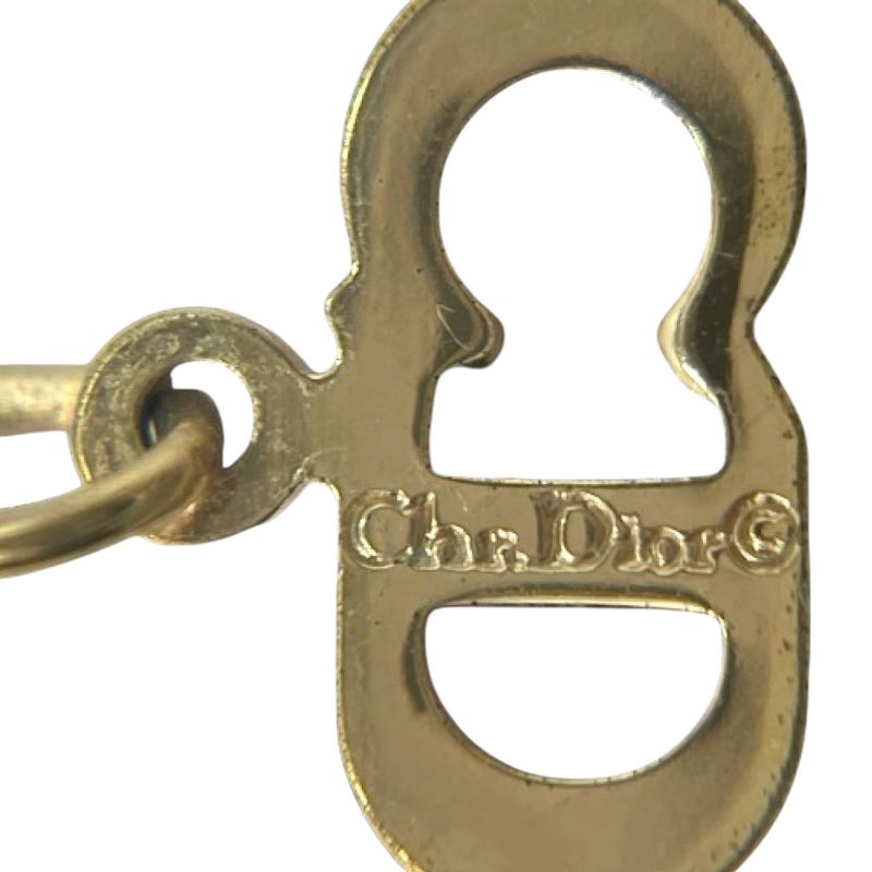 Christian DIOR Necklace Metal Vintage Gold Plated Snake Chain Gold