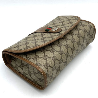 Gucci 0141226052 Second Bag Clutch Bag Pouch GG Supreme Canvas Sherry Vintage