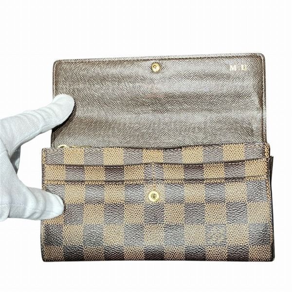 Louis Vuitton Damier Portefeuille Sarah N61734 Long Wallet Unisex