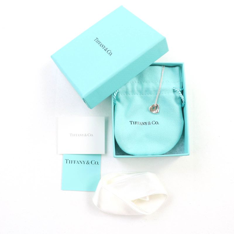 Tiffany & Co Elsa Peretti Open Heart Pendant 925 750 Combi