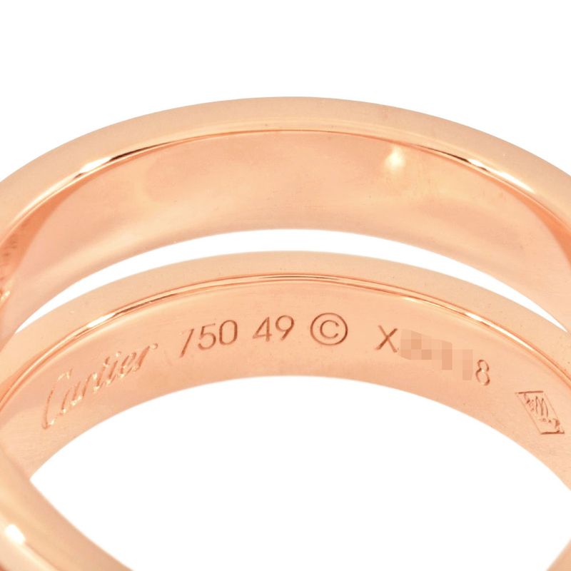 Cartier Etancel De Cartier Ring With Diamonds #49 18K Pink Gold 79g Pink Gold