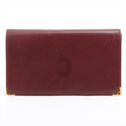 Cartier Must Line Leather Long Wallet Bordeaux Made In Spain