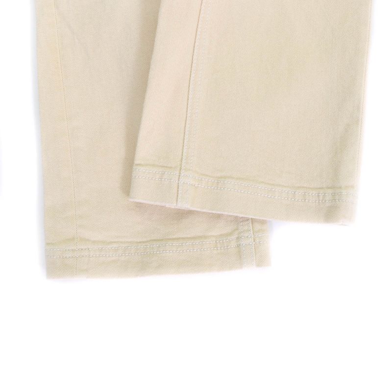 Fendi Fr6169 Logo Embroidered None Denim Pants Bottoms With Logo Buttons Beige