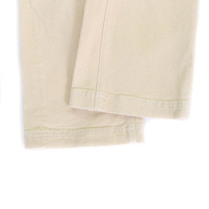 Fendi Fr6169 Logo Embroidered None Denim Pants Bottoms With Logo Buttons Beige