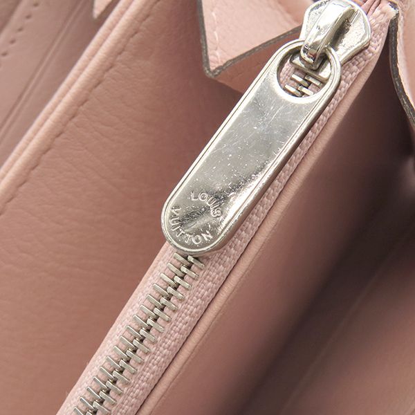 Louis Vuitton Long Wallet Zippy Wallet Monogram Mahina Rose Jasmine Silver