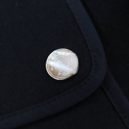 Hermes 22AW 2h0106dg Cashmere Blend Serie Button Zip Up Quilted Coat Dark Navy