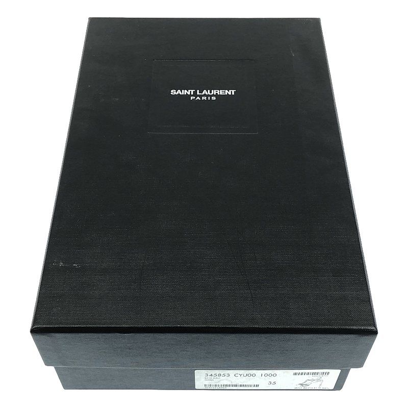 Saint Laurent Paris - Pearl Chain Strap High Heel Sandals - 35 - Black - Women's