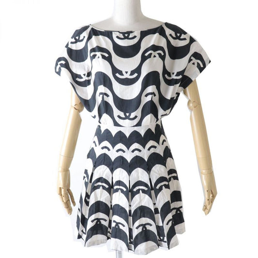 CHANEL 21P P70082 Women's Cotton Short Sleeve Dress/dress With