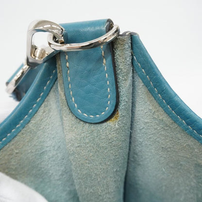 Hermes Shoulder Bag Evelyn 2PM Taurillon Cles Mance Blue Jean Silver Hardware
