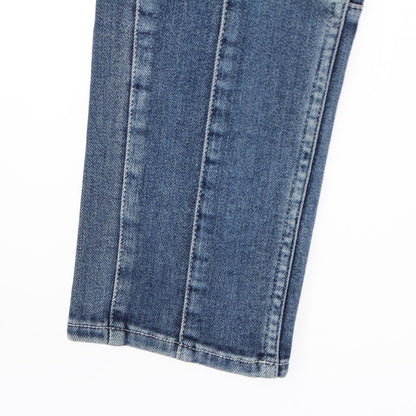 Louis Vuitton Side Zip Design Stretch Denim Pants Bottoms Blue 38