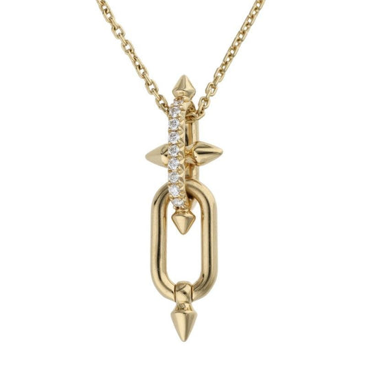 Tiffany & Co Titan 18K Yellow Gold Diamond Necklace Men's