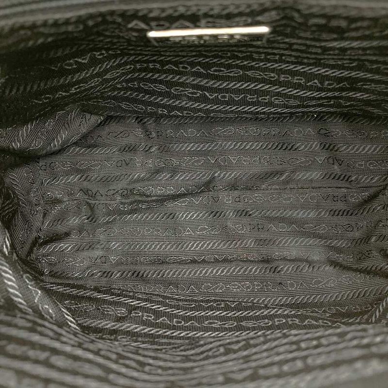 Prada Shoulder Bag Crossbody Bag Triangle Logo Black Nylon Men Women Fashion