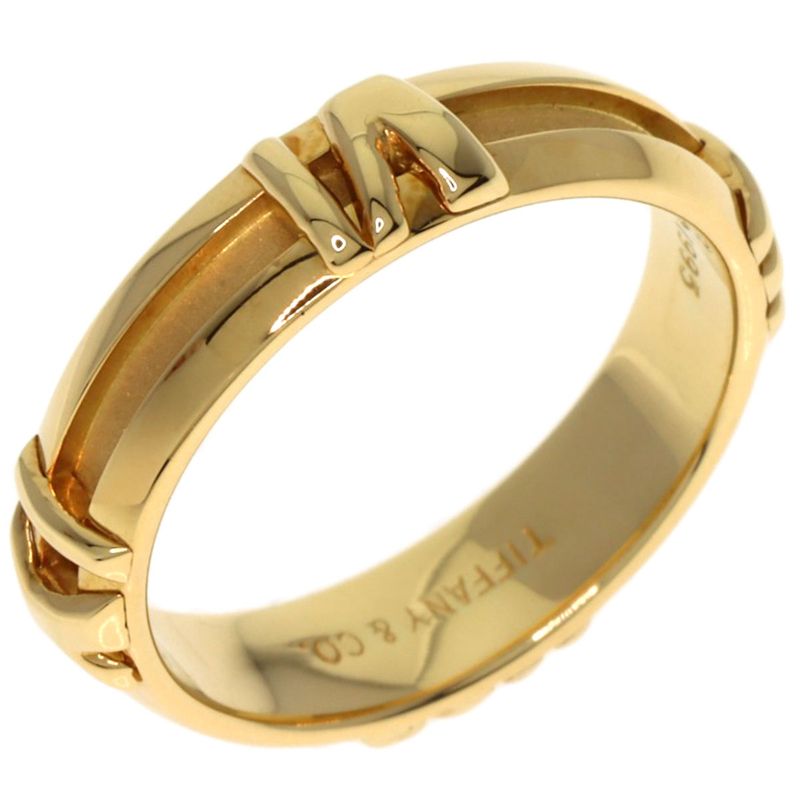 Tiffany & Co Atlas Numérique Ring 18K Yellow Gold Ladies