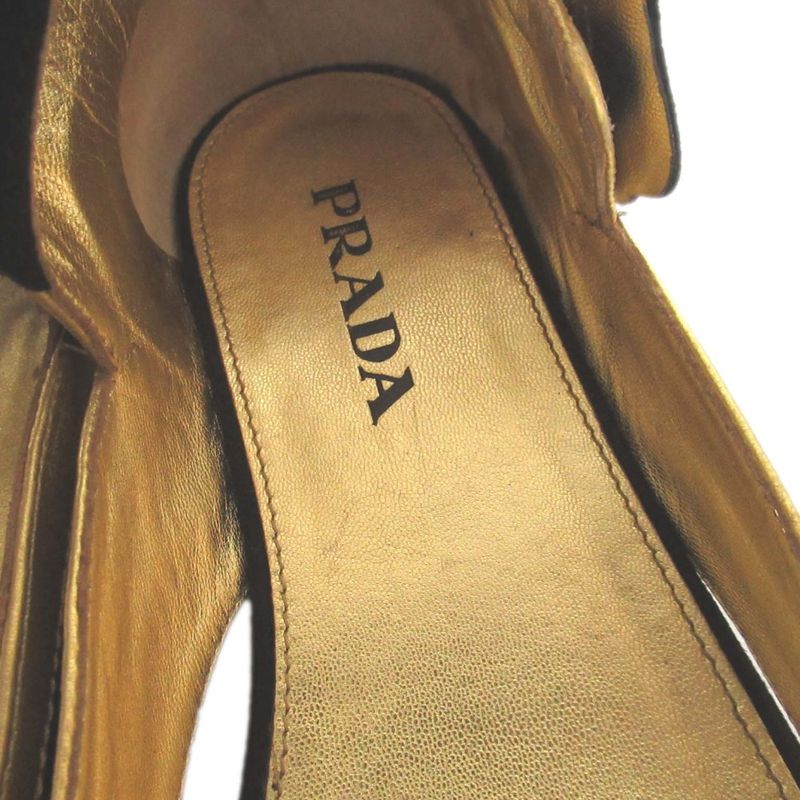 Prada Suede Leather Ankle Strap Sandals Size 36 Equivalent To 23cm (9.06in)