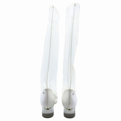 Chanel Clear Boots Long CC Coco Mark Shoes Made in Italy Size 36 23cm (9.06in)