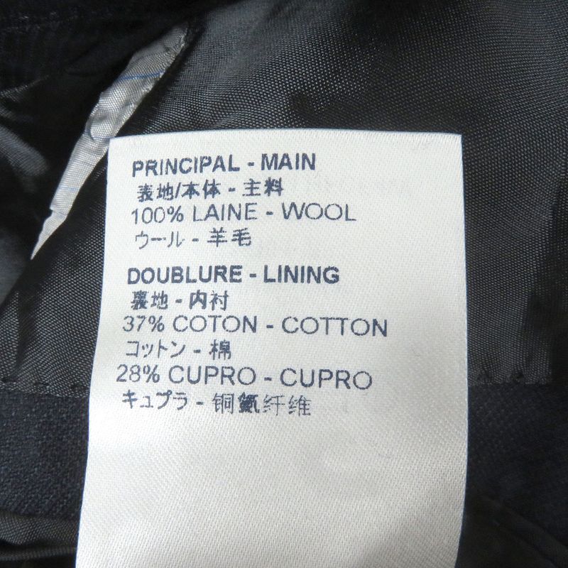 Louis Vuitton PONT NEUF FIT 100% Wool Peaked Lapel Single Tailored Jacket Navy