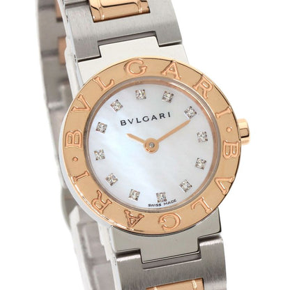 Bvlgari Bbp23sg Bvlgari 12P Diamond Watch SS Ssx18k Pink Gold Ladies
