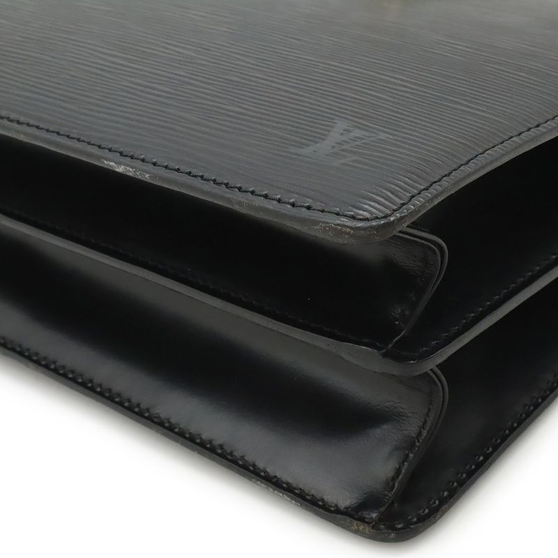 Louis Vuitton Epi Capuchin Shoulder Bag Crossbody Noir Black Gold Hardware