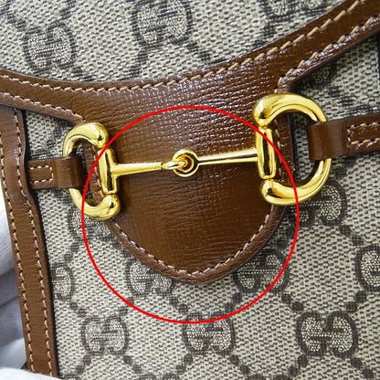 Gucci Bag Women's Brand Shoulder Bag GG Supreme Horsebit 1955 Mini Bag Beige